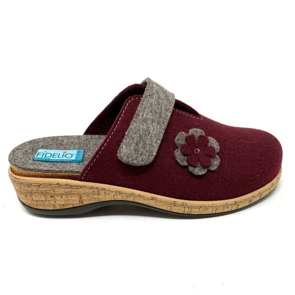 Fidelio Softline Women's Woolfelt Adriane Mule - Bordo - Picture 2 of 10